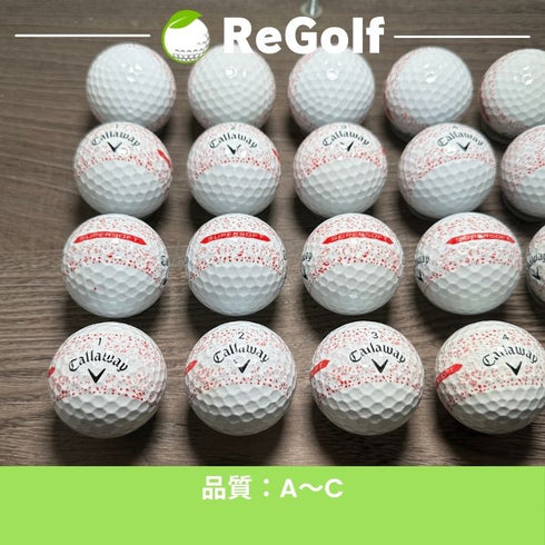 【中古】 【送料無料】 ロストボール キャロウェイ スーパーソフト スプラッター 360 レッド 20球 ACランク ゴルフボール リゴルフ